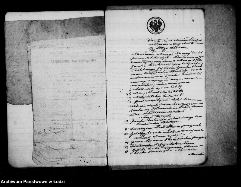 Obraz 12 z jednostki "j. w . nad nieletnimi Antonim, Marianną, rozyną, Matyldą, Gustawem rodzeństwem Bergman po zmarłym Józefie Bergman"