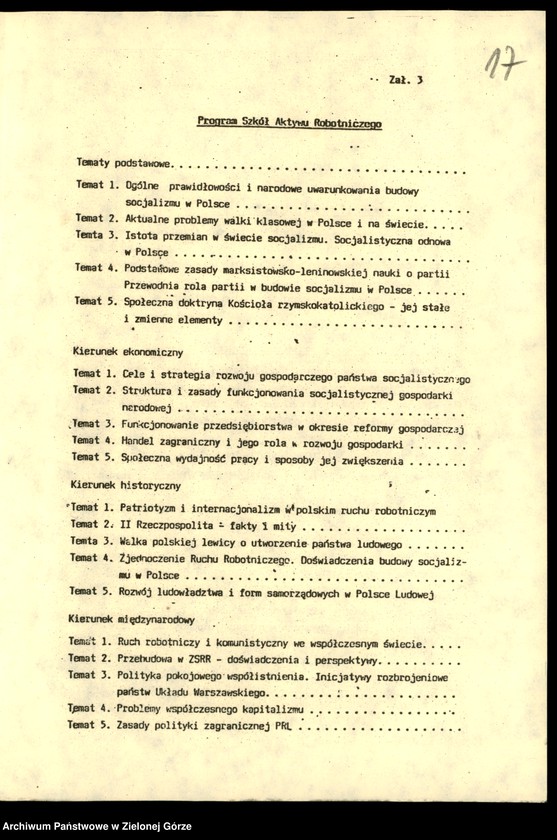 image.from.unit.number "Szkolenie partyjne. Wytyczne sekretariatu KC na lata 1988/1989, ocena przebiegu kampanii w latach 1976/1977, założenia na 1977/1978, informacja o szkoleniu 1978/1979, ocena szkolenia 1987/1988, ocena agitacji w 1978 r."