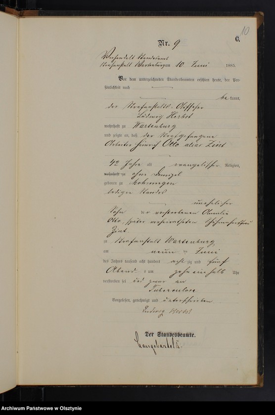 image.from.unit.number "Sterbe-Haupt-Register Nr 1 - 16"