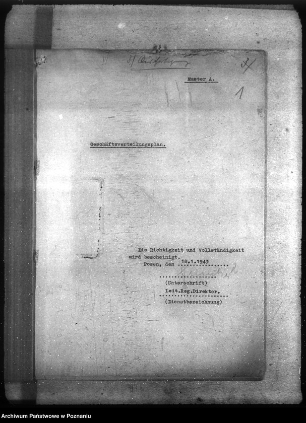 Obraz 5 z jednostki "Geschäftsverteilungspläne der Reichsbauämter"