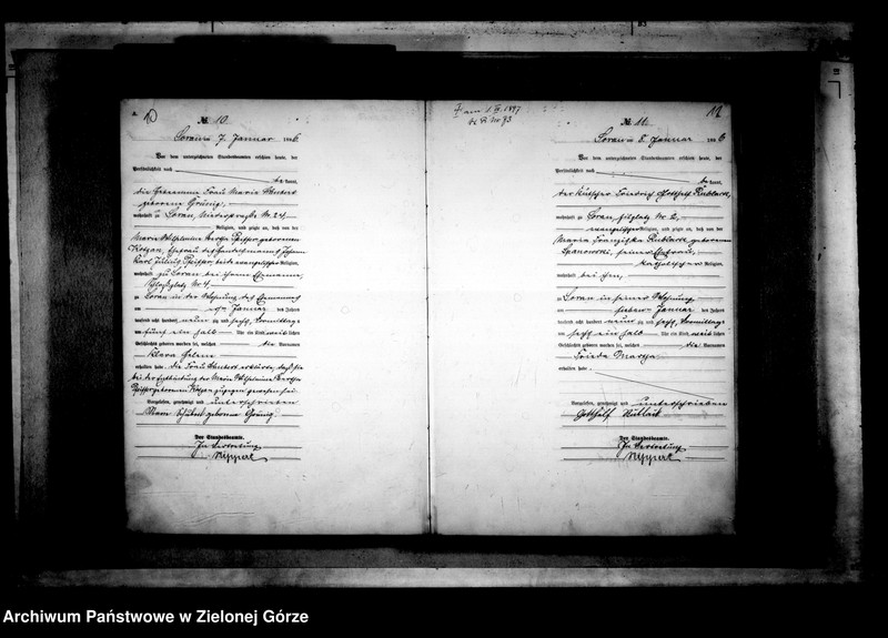 Obraz 10 z jednostki "[Księga akt urodzenia rok 1896-Żary miasto]"