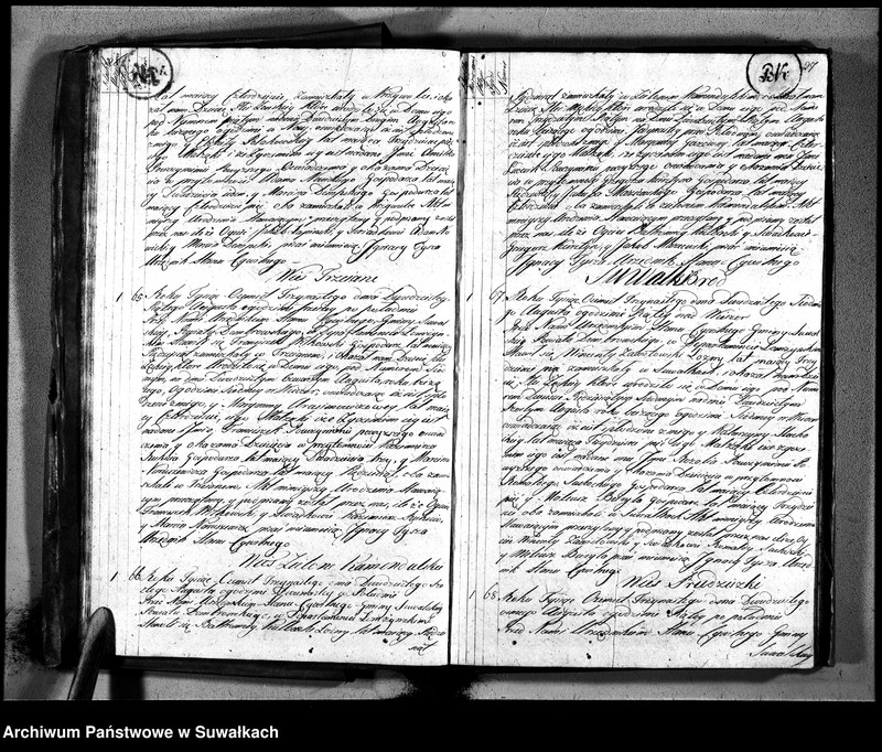 image.from.unit.number "Księga aktu urodzonych gminy suwalskiey, powiatu dąbrowskiego w departamencie łomżyńskim od dnia 1 maja 1813 po 1 maja 1814"