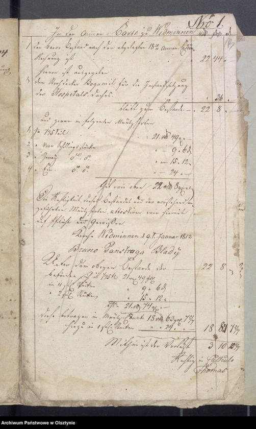 image.from.unit.number "Jahr Armen Cassen Rechnung der Widminnschen Kirche"