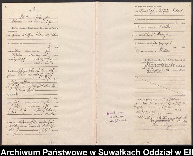 image.from.unit.number "Heirats-Haupt-Register des Königlichen Preussischen Standes-Amtes Bialla Kreis Johannisburg"