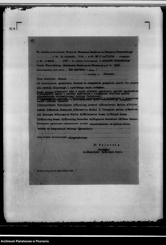 Obraz 17 z jednostki "/Klub Sportowy,,Grom" w Poznaniu/"