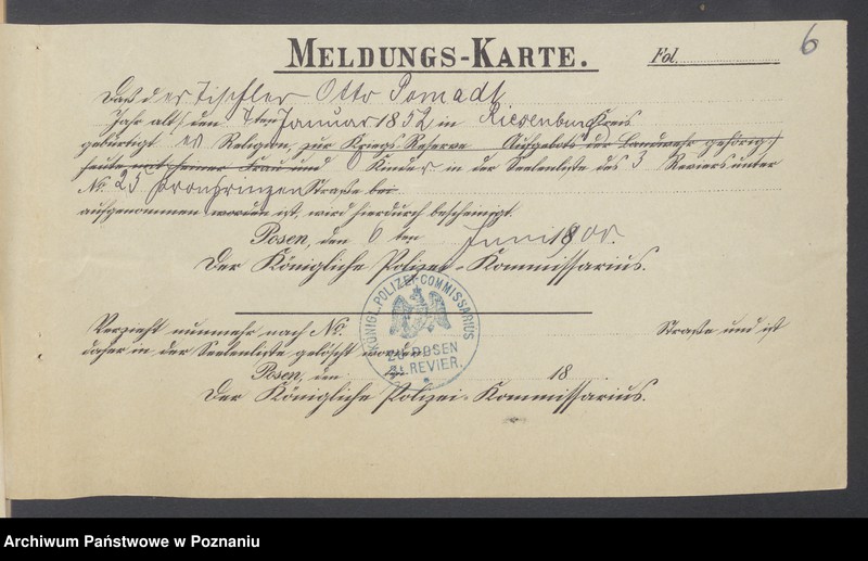 Obraz 8 z jednostki "Die von den Verlobten beigebrachten Urkunden zur Eheschliessung pro 1900"