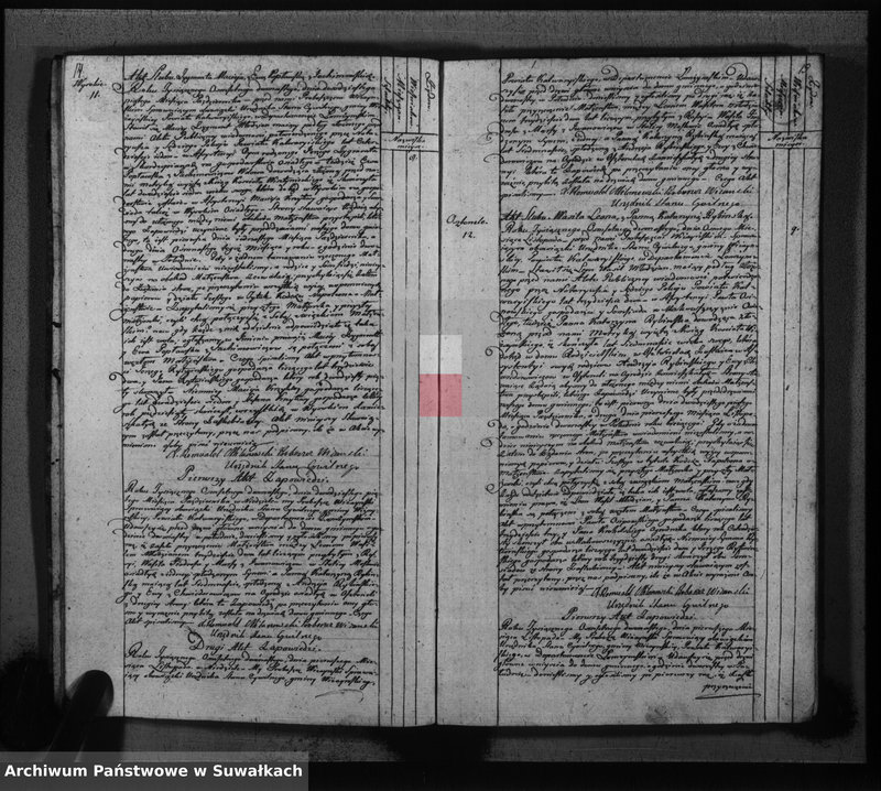 image.from.unit.number "Księga do zapisywania aktów cywilnych małżeństwa gminy wiżajńskiey, departamentu łomżyńskiego, powiatu kalwaryjskiego"