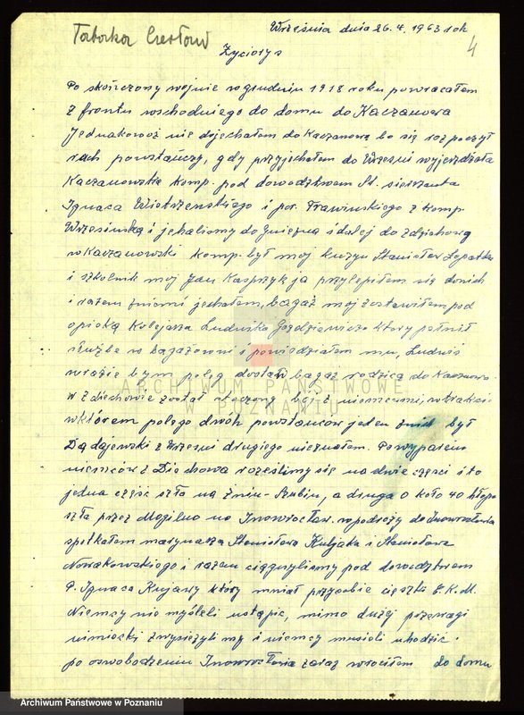 Obraz 17 z jednostki "Życiorysy powstańców wielkopolskich: T - tom l /Tabaka Antoni - Tomczak Franciszek/."