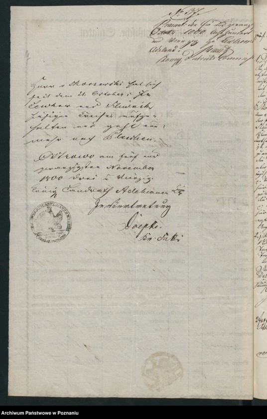 Obraz 10 z jednostki "A. betr. den polnischen Flüchtling Johann von Skarzewski"