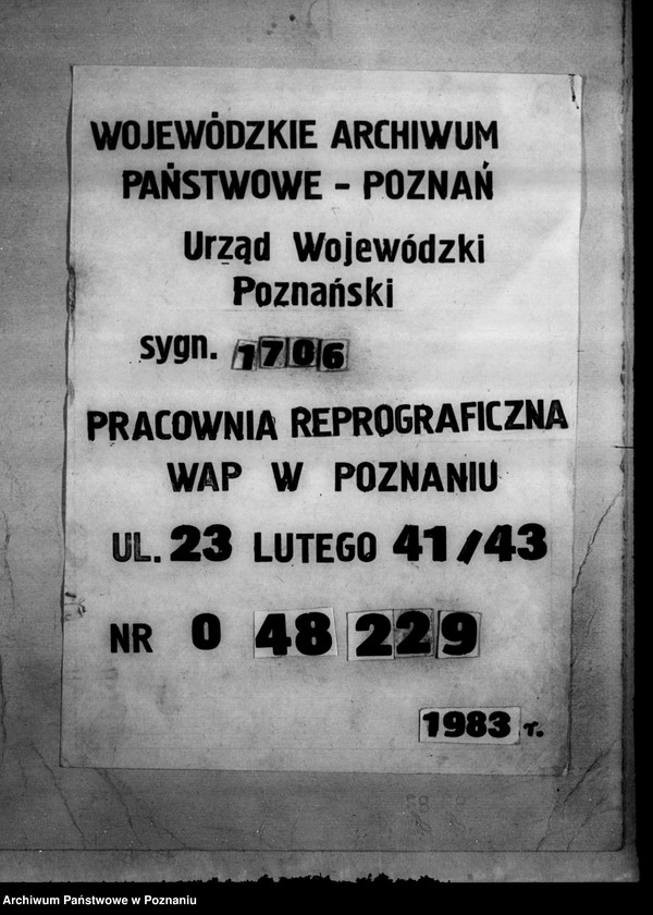 Obraz 1 z jednostki "Friedrich Semmler Skarga do Najwyższego Trybunału Administracyjnego na decyzję Wojewody Poznańskiego z dnia 5.VI.1937 r. /sprawy przewłaszczenia/"