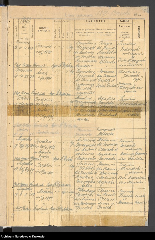 image.from.unit.number "Księga urodzeń - Brzesko"