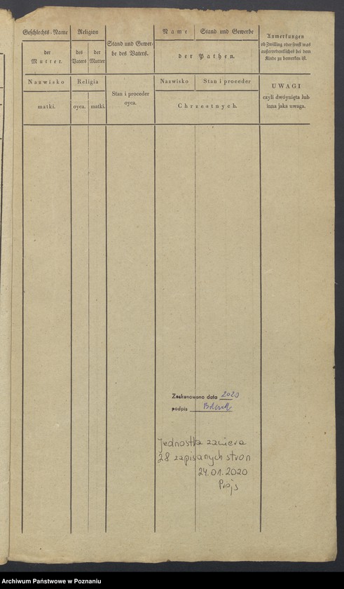 Obraz 17 z jednostki "Duplikat des Taufregisters"