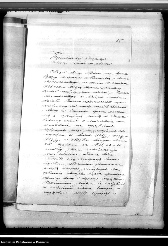 Obraz 19 z jednostki "Sprawa uzyskania zezwolenia na wyrąb jednorazowy 3 poręb w lesie majątku Mycielin powiat kaliski"