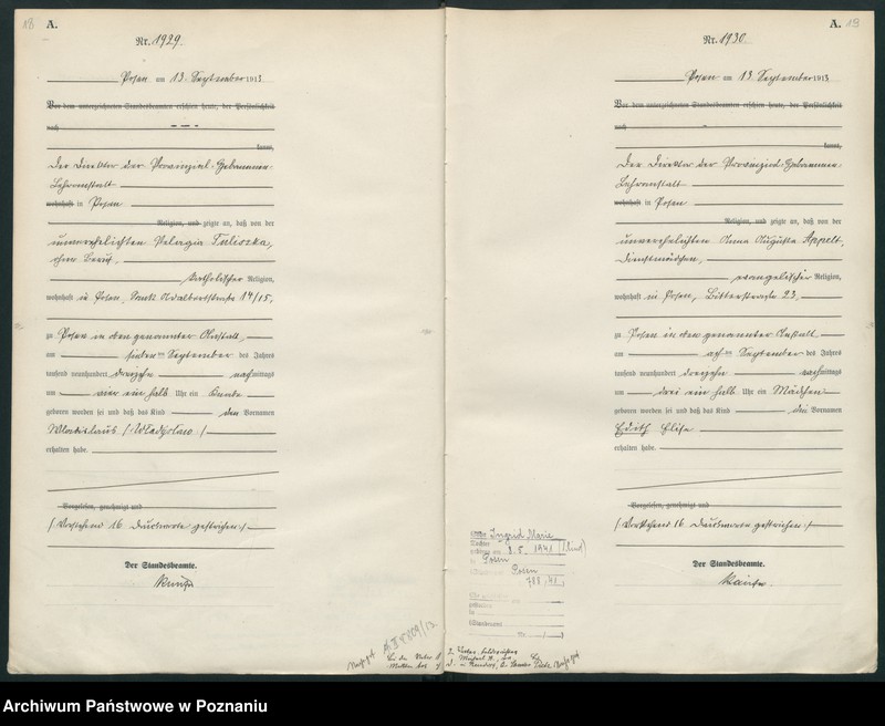 Obraz 12 z jednostki "Księga miejscowa urodzeń tom V [Rejestr główny urodzeń]"