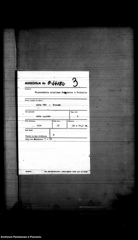 Obraz 3 z jednostki "Księga zgonów"