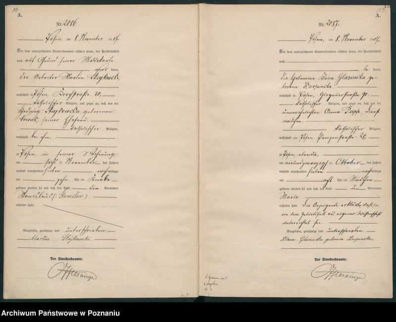 Obraz 12 z jednostki "Księga miejscowa urodzeń tom V [Rejestr główny urodzeń]"