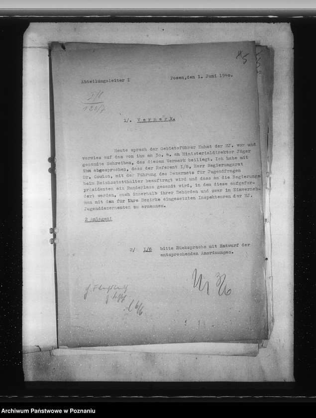 Obraz 9 z jednostki "Zarządzenia i korespondencja w sprawie hitlerowskich organizacji młodzieżowych"