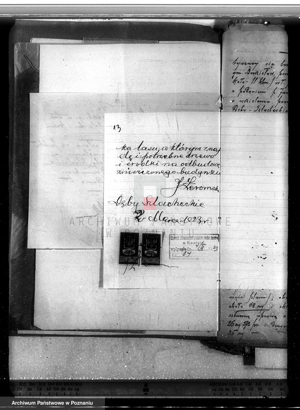 Obraz 17 z jednostki "Sprawa nieprawego wykarczowania lasu i zamiana go na użytek rolny w lasach majątku Dęby Szlacheckie własność P. J. Żeromskiego"