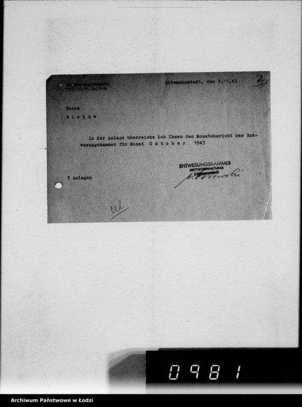 Obraz 7 z jednostki "Monatsberichte [Wydziałów G.V. Plan rozmieszczenia zakładów przemysłowych w Getcie według liczby robotników]"