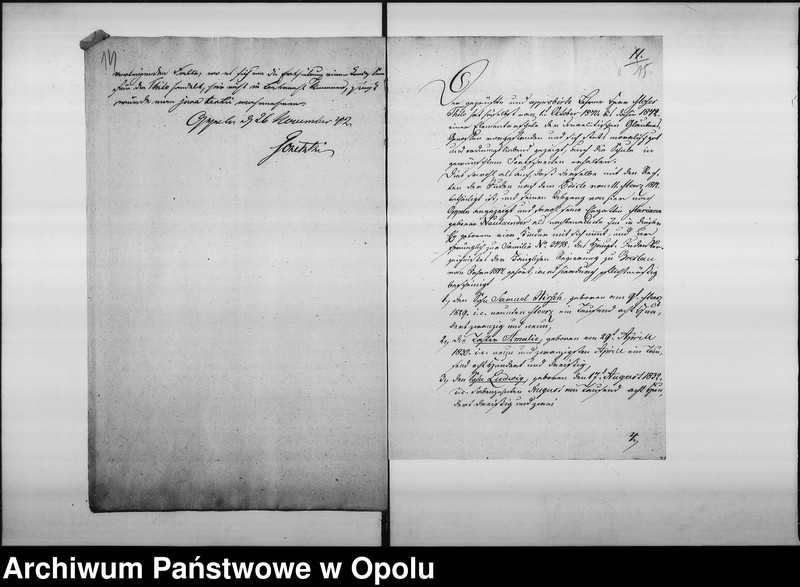 Obraz 14 z jednostki "Acta des Magistrats zu Oppeln betreffend: die Ertheilung von Concessionen an jüdische Privatlehrer de Anno 1842"