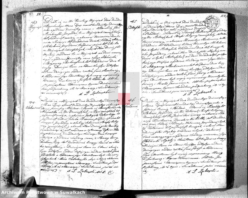 image.from.unit.number "Duplikat aktów urodzonych, zaślubuionych y umarłych katolików w parafii wieysieysiey w dekanacie łozdziejskim od dnia 1 stycznia do 31 grudnia 1829 roku"