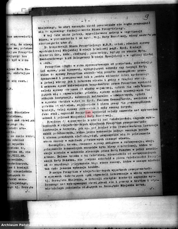 Obraz 11 z jednostki "Sprawozdanie Miejskiej Rady Narodowej w Szczecinie z działalności w roku 1948"