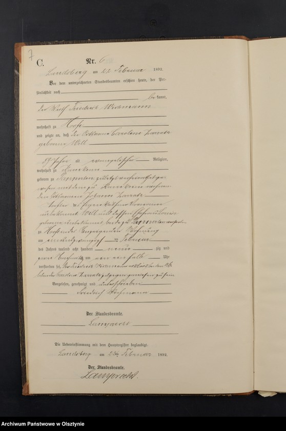 image.from.unit.number "Sterbe-Neben-Register Nr 1 - 77"