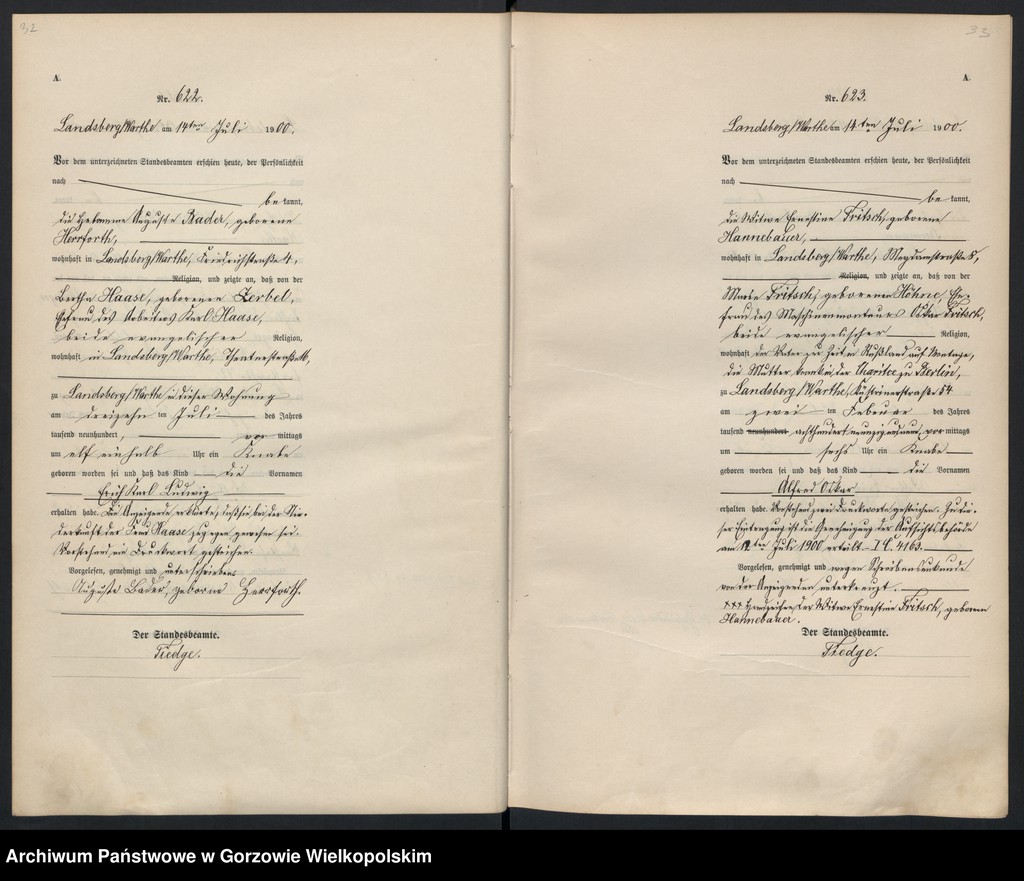 Obraz 20 z jednostki "Geburts Register"