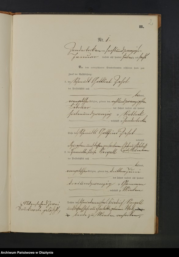 Obraz 5 z jednostki "Heiraths-Neben-Register Nr 1 - 16"