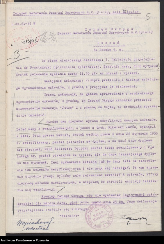 Obraz 10 z jednostki "Miłosław, powiat Września - akta koła."