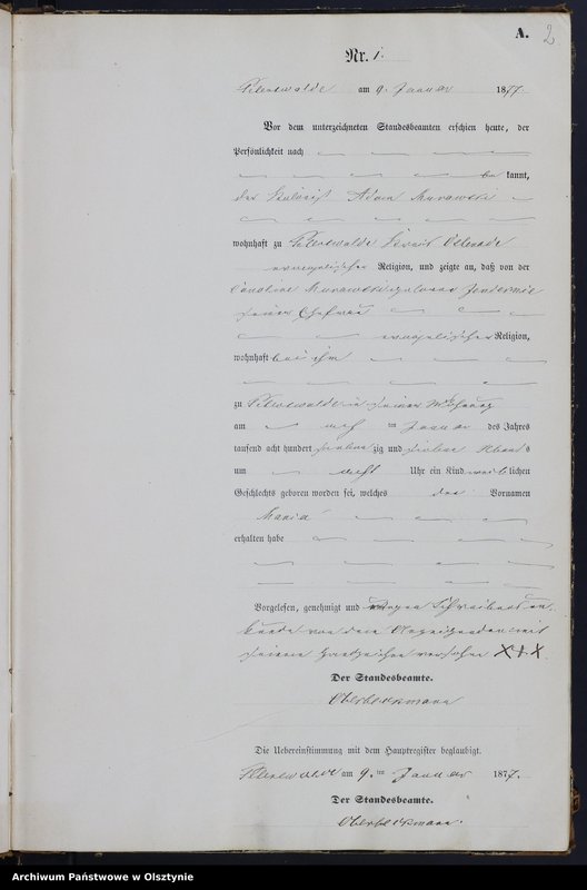 Obraz z jednostki "Geburts-Neben-Register Nr 1 - 164"