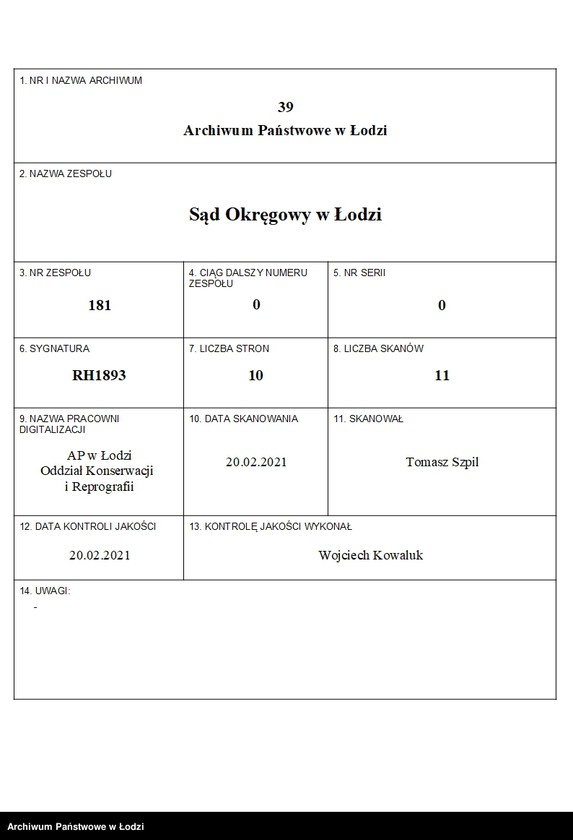 Obraz 1 z jednostki "Lajzer Coła- piekarnia"