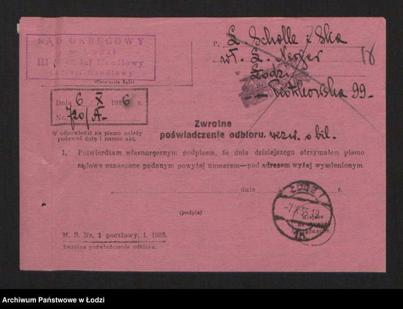 Obraz 20 z jednostki "L. Schollc i S-ka- magazyn robótek ręcznych"