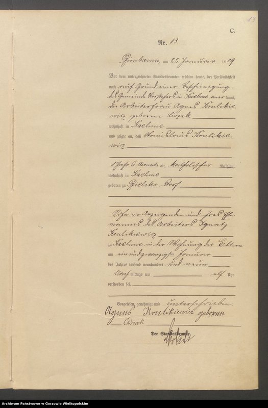 Obraz 15 z jednostki "Sterbe - Haupt - Register"