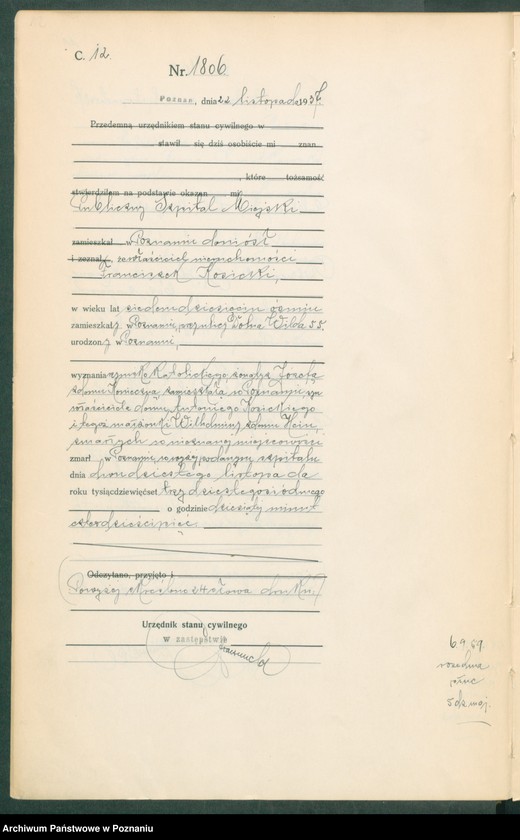 Obraz 14 z jednostki "Księga miejscowa zgonów tom IV [Rejestr główny zgonów]"