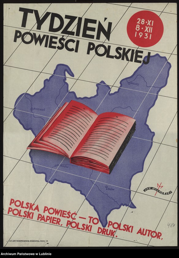 Obraz 5 z kolekcji "Promocja czytelnictwa i oświaty na plakacie, afiszu i okładce w pierwszej połowie XX w."
