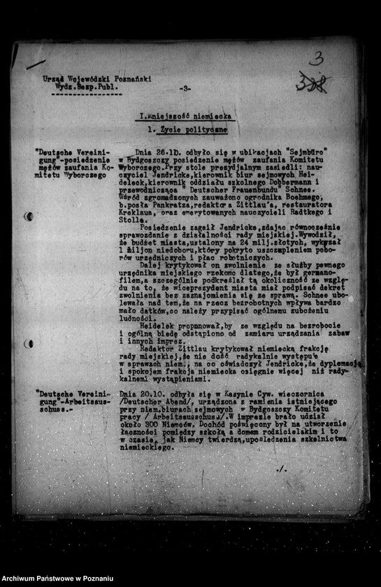 Obraz 7 z jednostki "Sprawozdania sytuacyjne z życia mniejszości narodowych za miesiące październik, listopad, grudzień 1931 r."