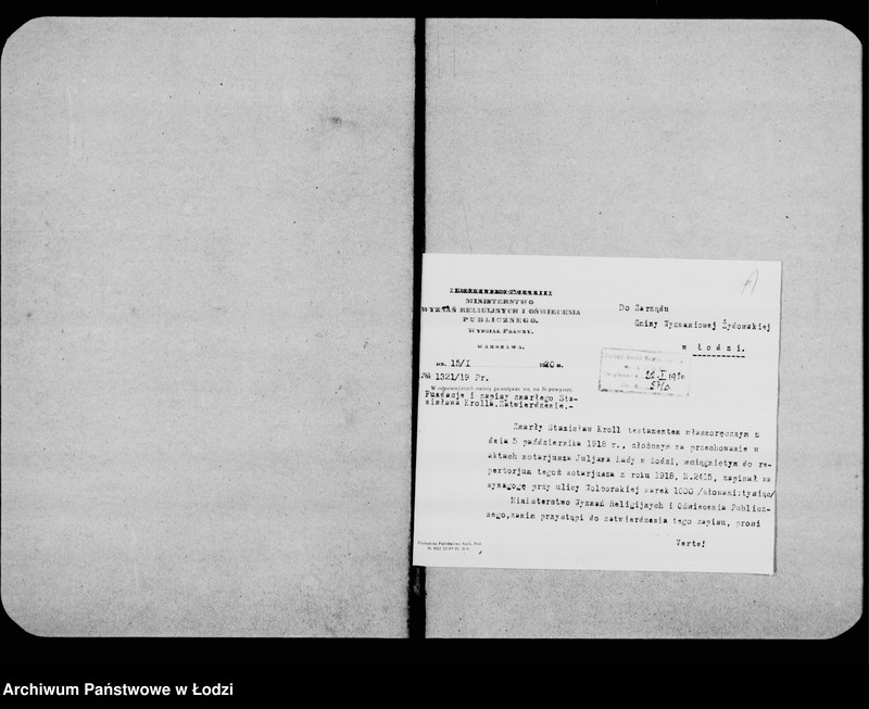 Obraz 5 z jednostki "Akta dotyczące legatu b. p. Stanisława Krolla"