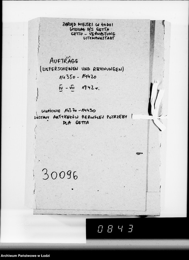 Obraz 4 z jednostki "Aufträge [Lieferscheinen und Rechnungen] 14370-14430 [Dostawy artykułów pierwszej potrzeby do Getta]"