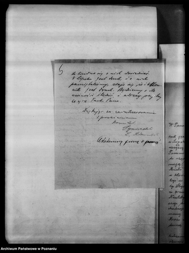 Obraz 9 z jednostki "Korespondencja Polaków przebywających w Lipsku i Saksonii w sprawie pomocy materialnej."