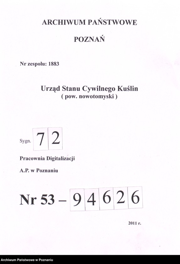 Obraz 1 z jednostki "Księga zgonów"