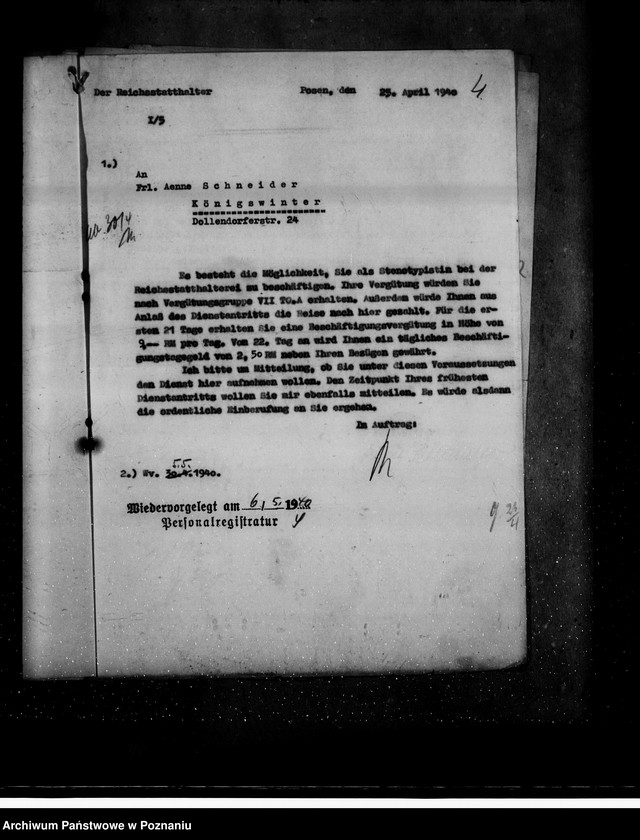 Obraz 8 z jednostki "Bewerbungen um Anstellung"