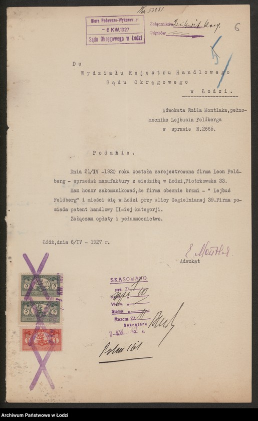 Obraz 8 z jednostki "Leon Feldberg – sprzedaż manufaktury galanterii i garderoby"