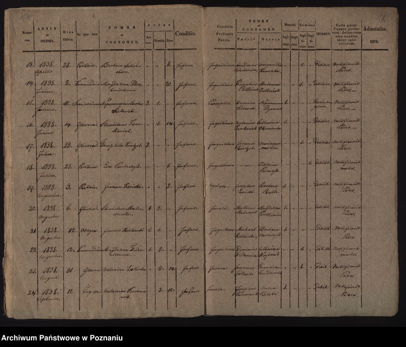 Obraz 13 z jednostki "Księga urodzeń, małżeństw i zgonów"