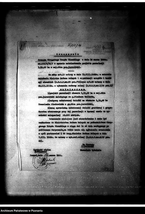 Obraz 7 z jednostki "/Parcelacja prywatna majątku Góra-Parzęczew powiat jarociński"