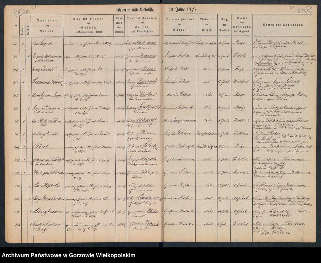 image.from.unit.number "Duplikate der Hauptkirche zu Landsberg an der Warthe (zawiera też księgę zgonów Konkordien, reformirte und Militair Kirchen Gemeinde z 1872 r.)"