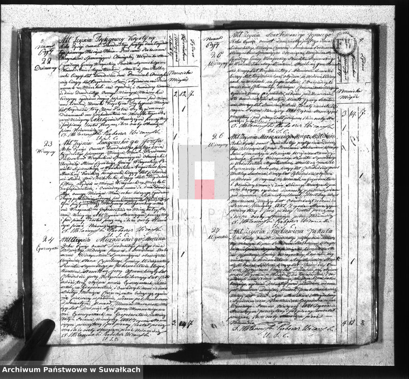 image.from.unit.number "Akta zejścia gminy wiżańskiey obwodu seyneńskiego, w województwie augustowskim od dnia 1-go stycznia do 31 grudnia 1825 roku"