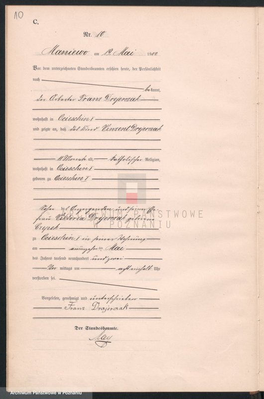 Obraz 13 z jednostki "Sterbe-Haupt-Register"