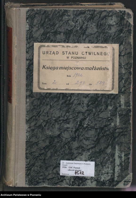 Obraz 2 z jednostki "Księga miejscowa małżeństw tom II [Rejestr główny małżeństw]"