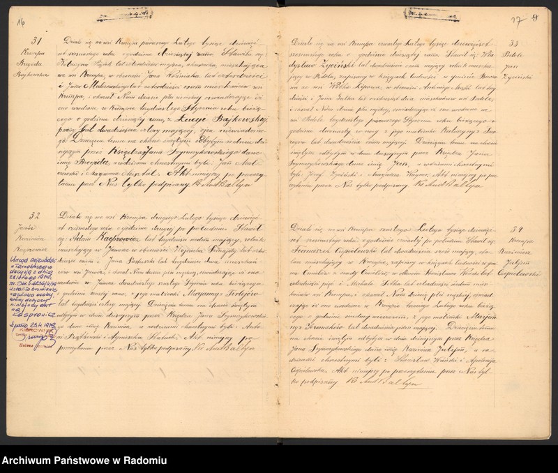 image.from.unit.number "[Duplikat akt urodzonych, zaślubionych i zmarłych parafii Krępa za 1916 r.]"